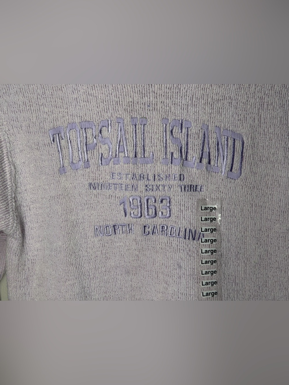 Topsail Island North Carolina Embroidered Sweatshirt Youth Beach Cozy Crewneck - Picture 2 of 7